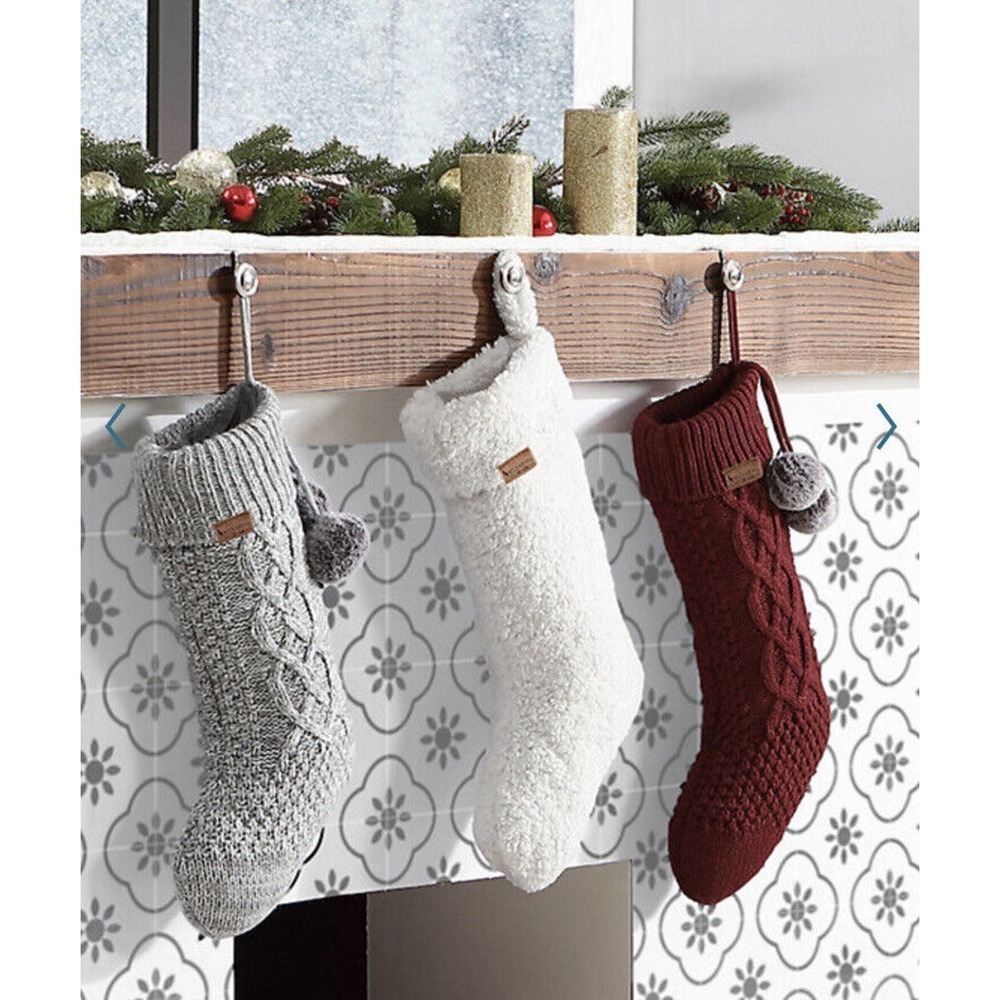 Koolaburra by UGG Clover Faux Fur Stocking White Holiday Christmas 12x21 NEW NWT - Picture 4 of 5